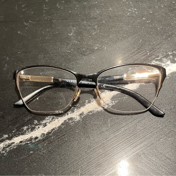 ✨Versace Mod Black & Gold Eyeglasses✨ Style: 1218 - Picture 3 of 10